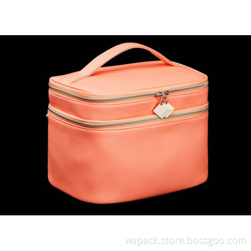 2016 OEM New Women Multifunction Travel Cosmetic Bag Makeup Case Pouch PU LeatherToiletry Organizer